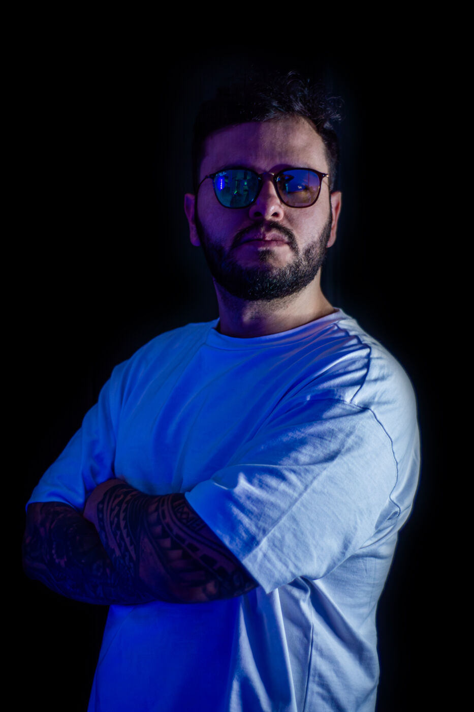 DJ captivating the crowd with stunning lights and visuals