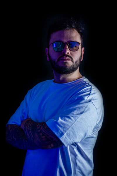 DJ captivating the crowd with stunning lights and visuals